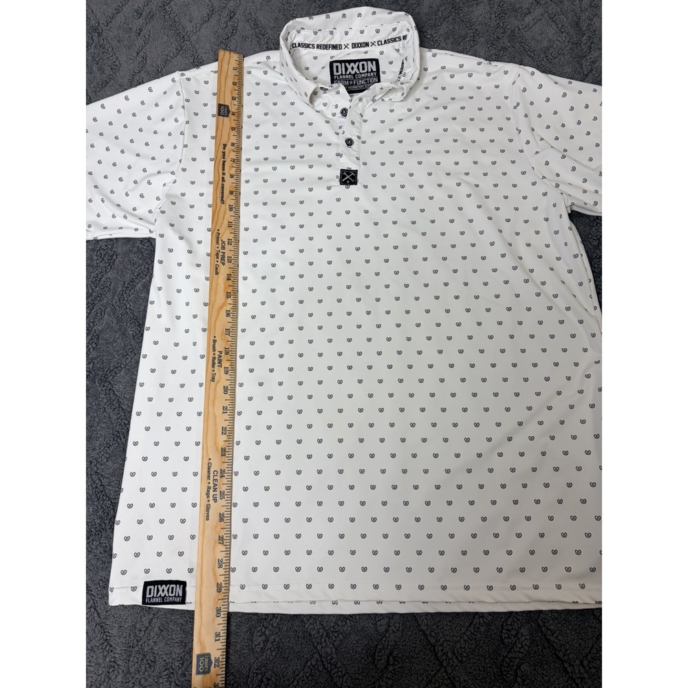 DIXXON Flannel Co Polo Shirt Mens XL Brochacho White D Sport Performance - Picture 6 of 8